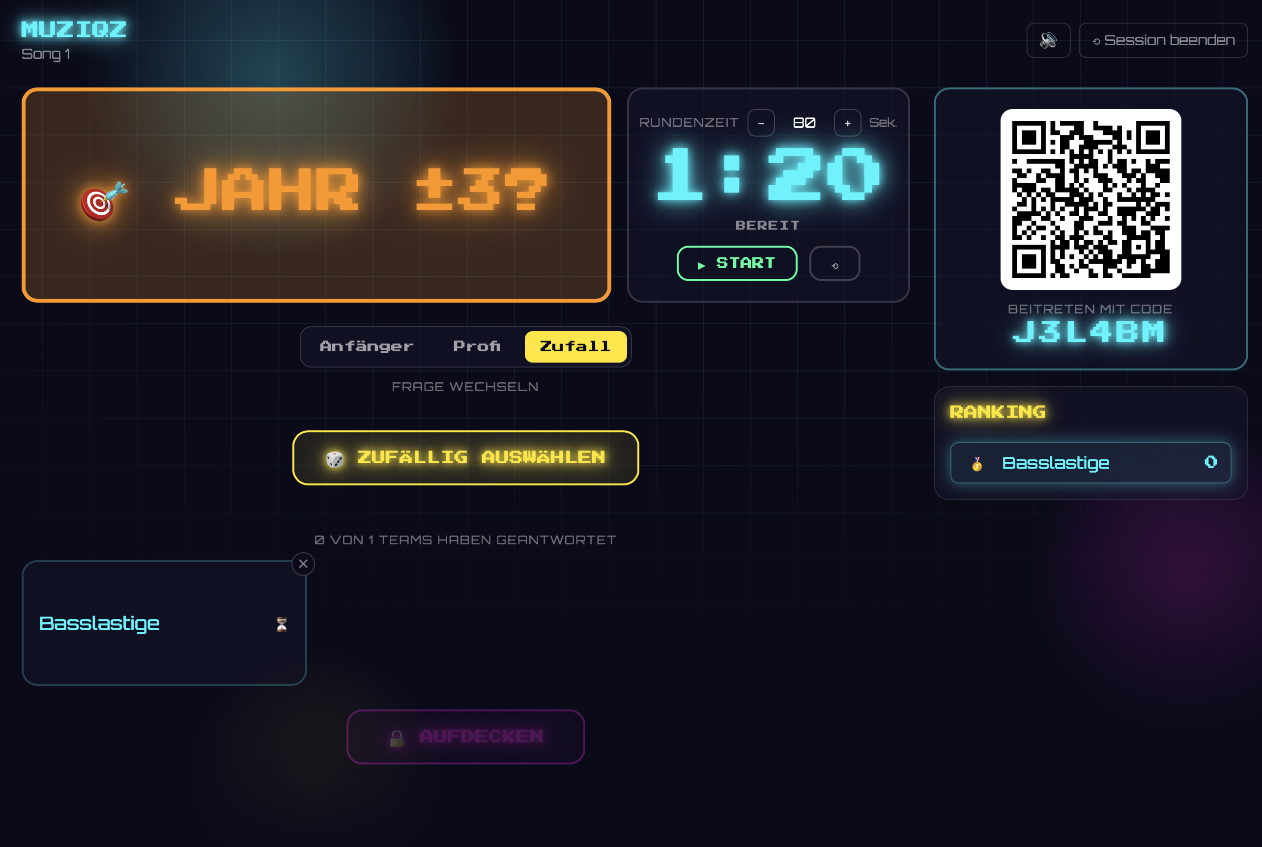 muziqz Spielansicht Screenshot