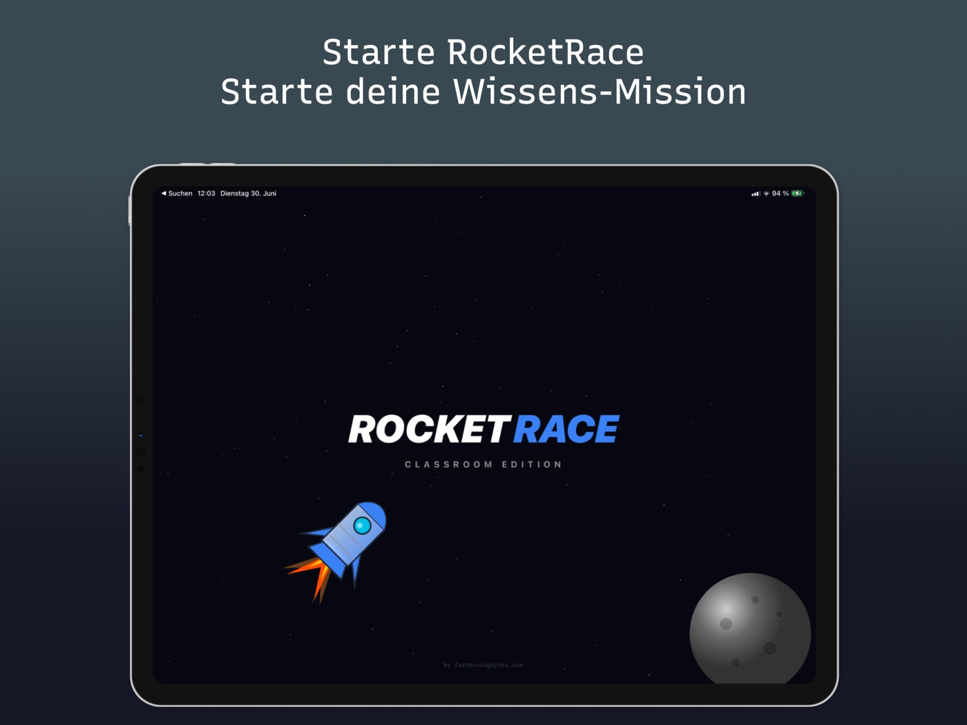 RocketRaceTeacher: Startbildschirm