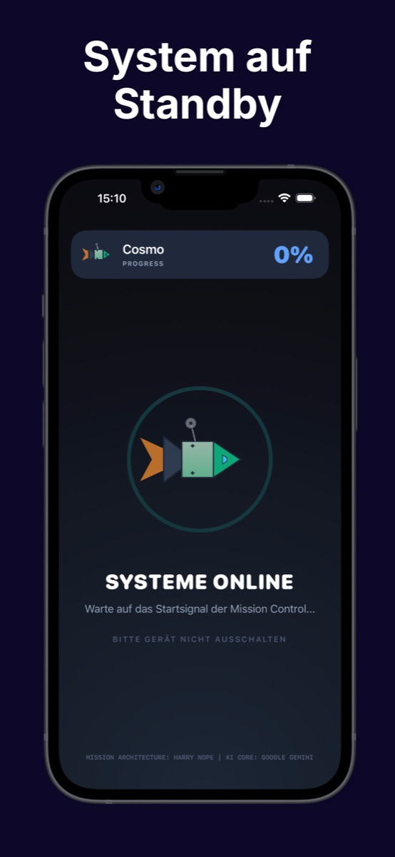 RocketRaceStudent: System auf Standby