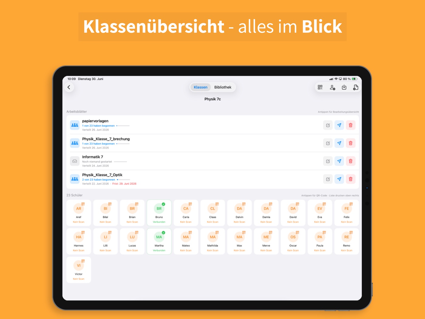 Ztel: Klassenübersicht